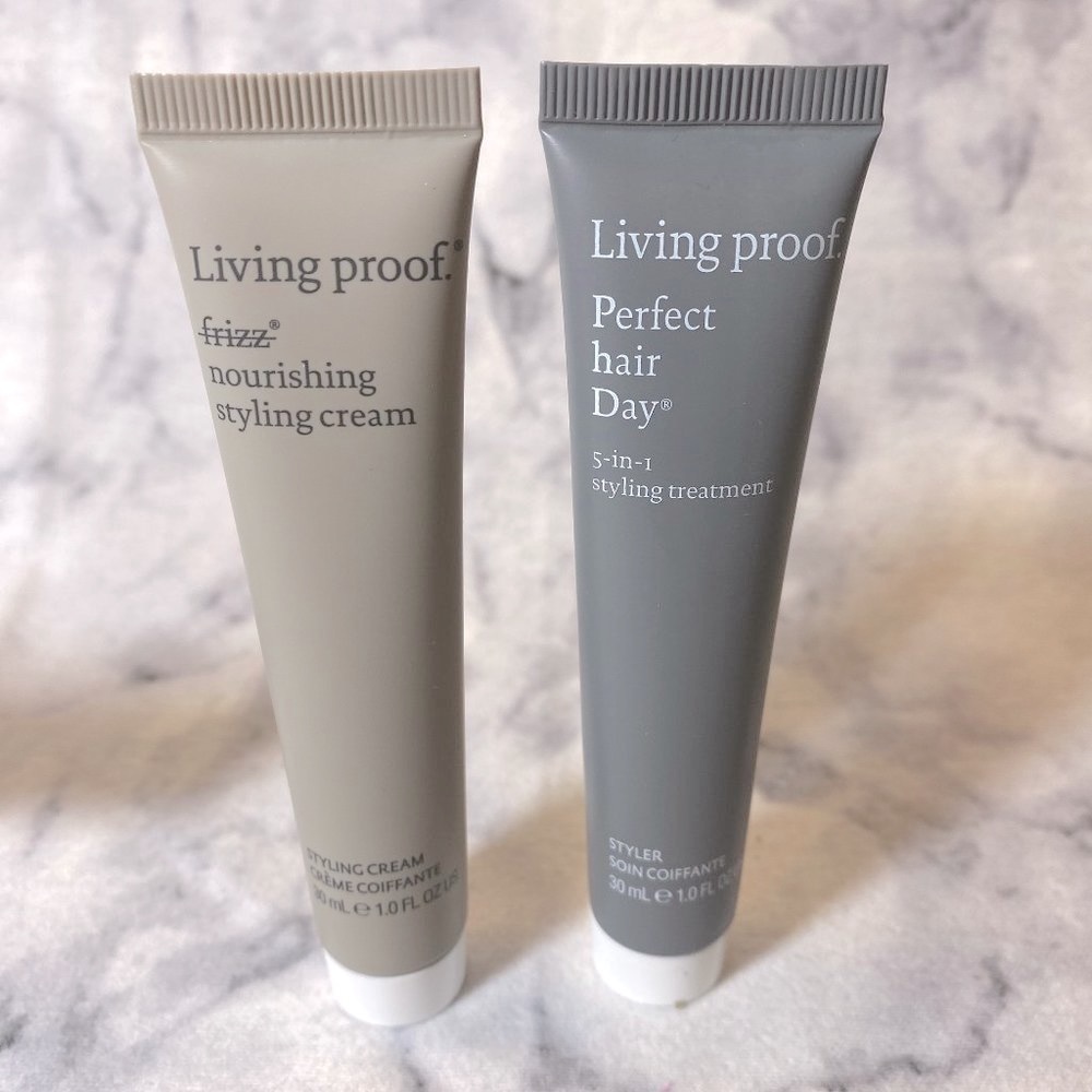 Living Proof Hair Beauty Set-Frizz Styling Cream & 5-in-1 Hair Treatment-2pc-NEW - Picture 2 of 11
